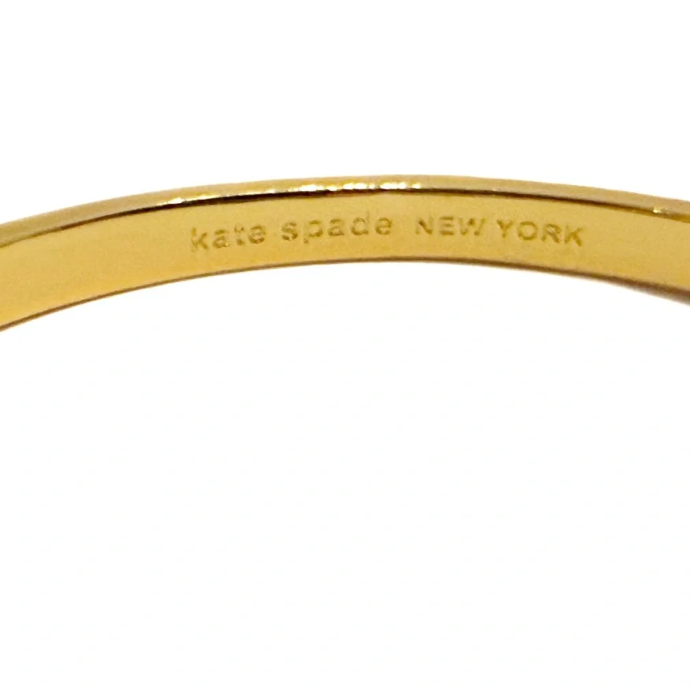 kate spade Gold Crystal Bow Bangle Bracelet NWT - Picture 8 of 8